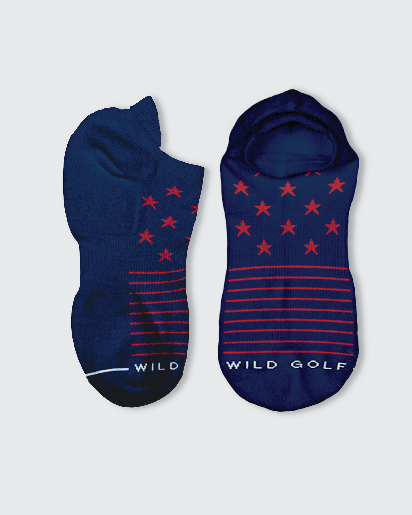 Stars and Stripes Merino Wool Tab Ankle Golf Socks