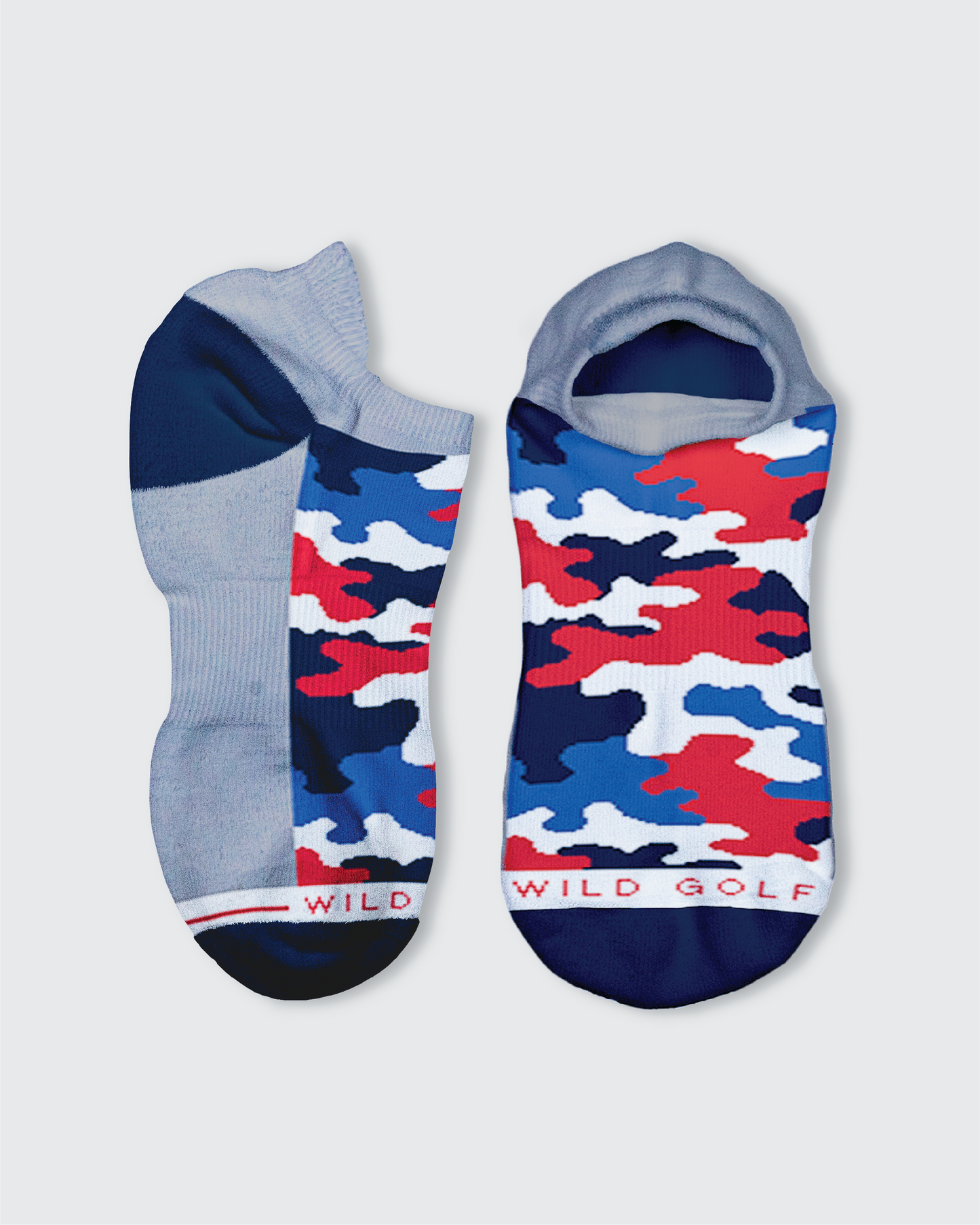 USA Camo Merino Wool Tab Ankle Golf Socks
