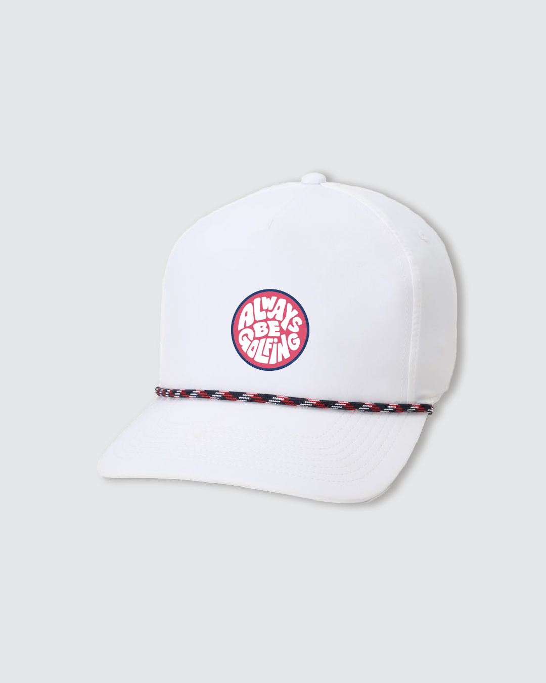 The "Always Be Golfing" White Rope Hat