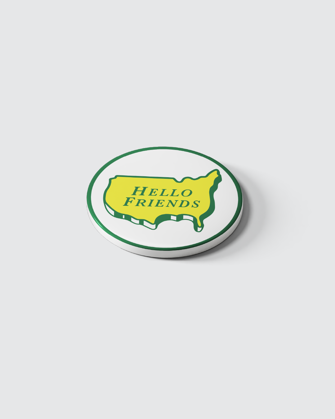 "Hello Friends" Enamel Ball Marker