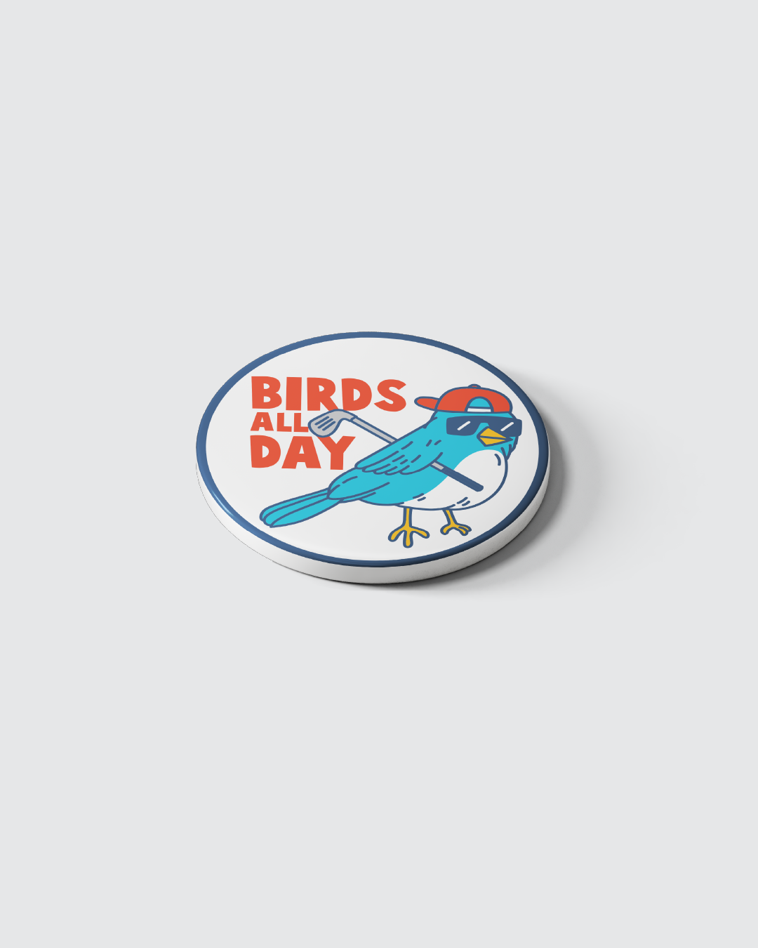 "Birds All Day" Enamel Ball Marker