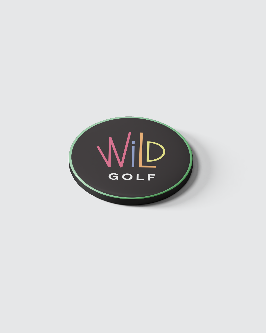 "Wild Golf" Black Enamel Ball Marker