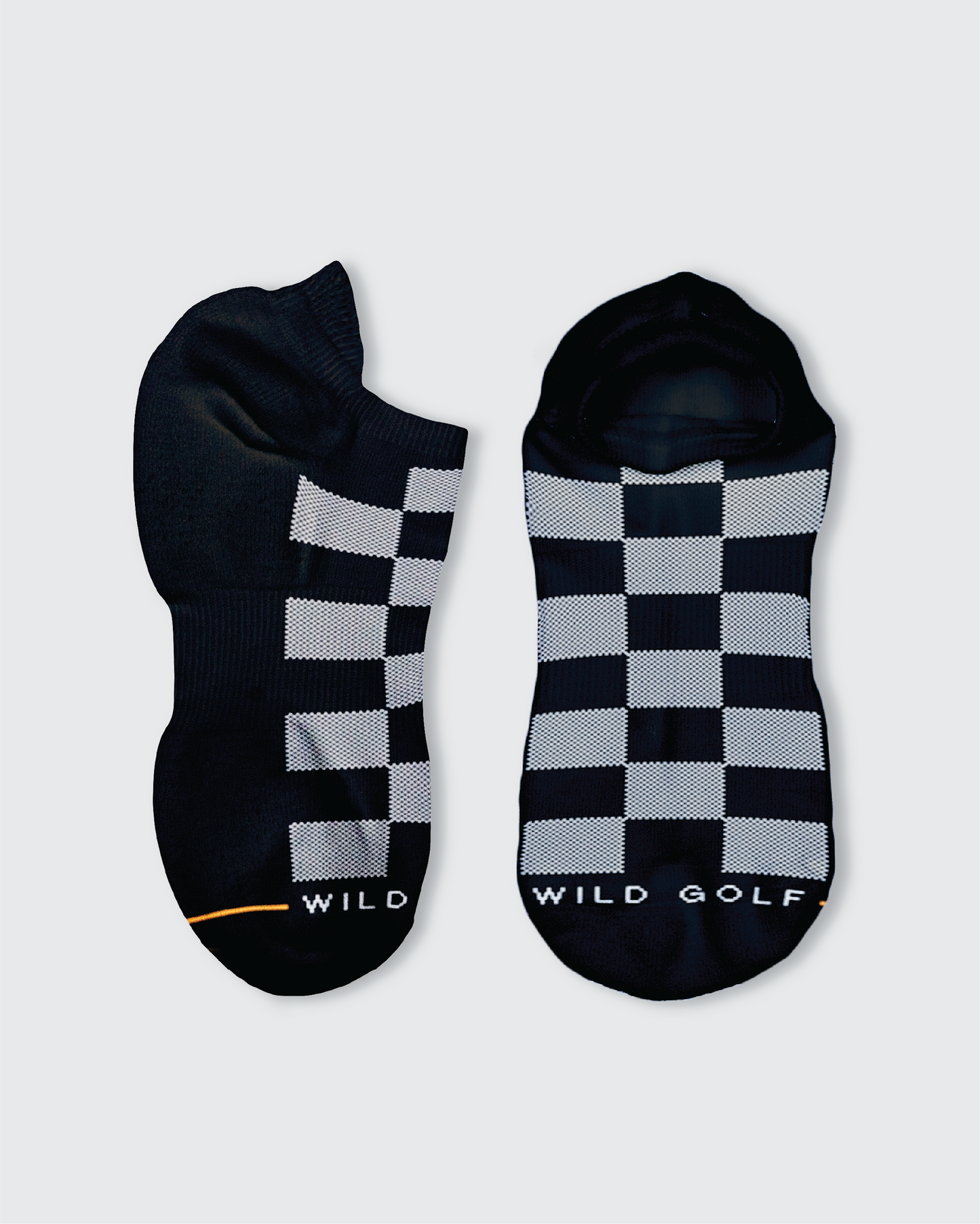 Checkered Merino Wool Tab Ankle Golf Socks
