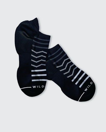 Chevron Merino Wool Tab Ankle Golf Socks