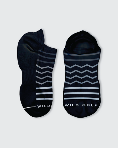 Chevron Merino Wool Tab Ankle Golf Socks