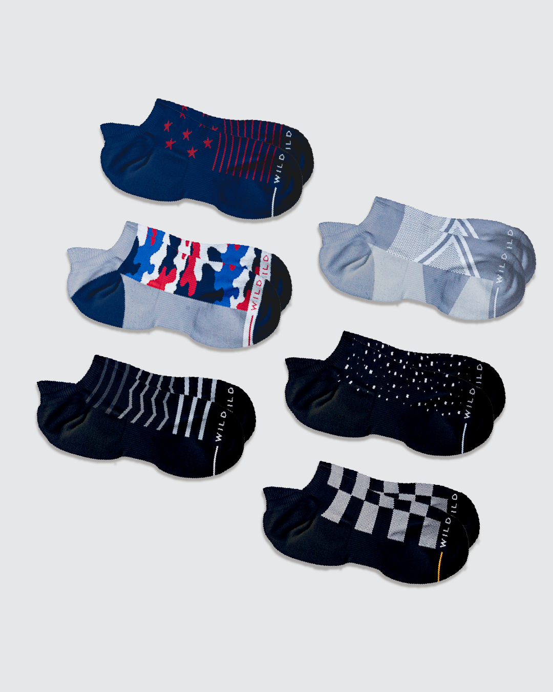 Merino Wool Tab Ankle Golf Socks 6-Pack
